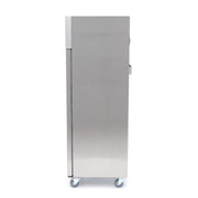 Réfrigérateur - 400 L - 3 étagères réglables (1/1 GN) - acier inoxydable - sur roulettes