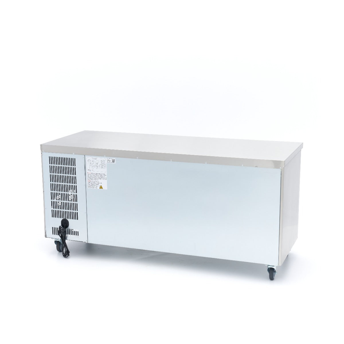 Réfrigérateur de comptoir Maxima, 180 cm avec 3 portes vitrées, affichant des aliments et boissons à l’intérieur.