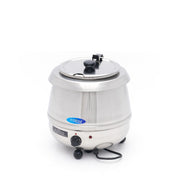 Marmite à soupe – 10 L – pot intérieur amovible – acier inoxydable – avec encoche pour louche