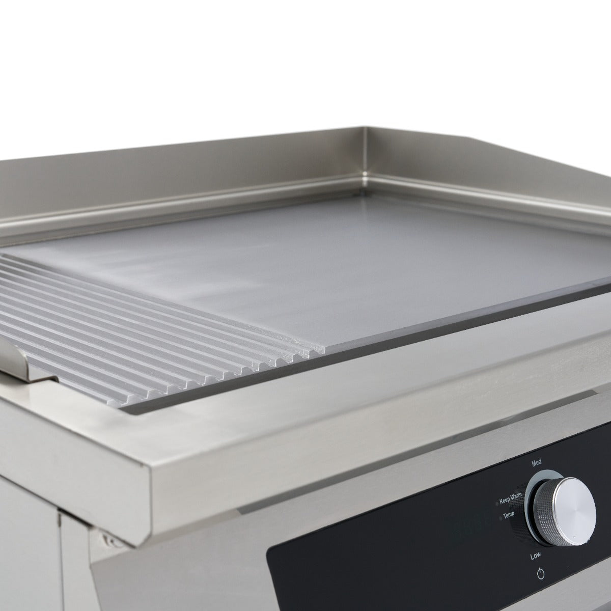 Fourchette de cuisson à induction Maxima 700, plancha à induction lisse et rainurée, 5000 W, double pour cuisine efficace.
