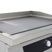 Fourchette de cuisson à induction Maxima 700, plancha à induction lisse et rainurée, 5000 W, double pour cuisine efficace.