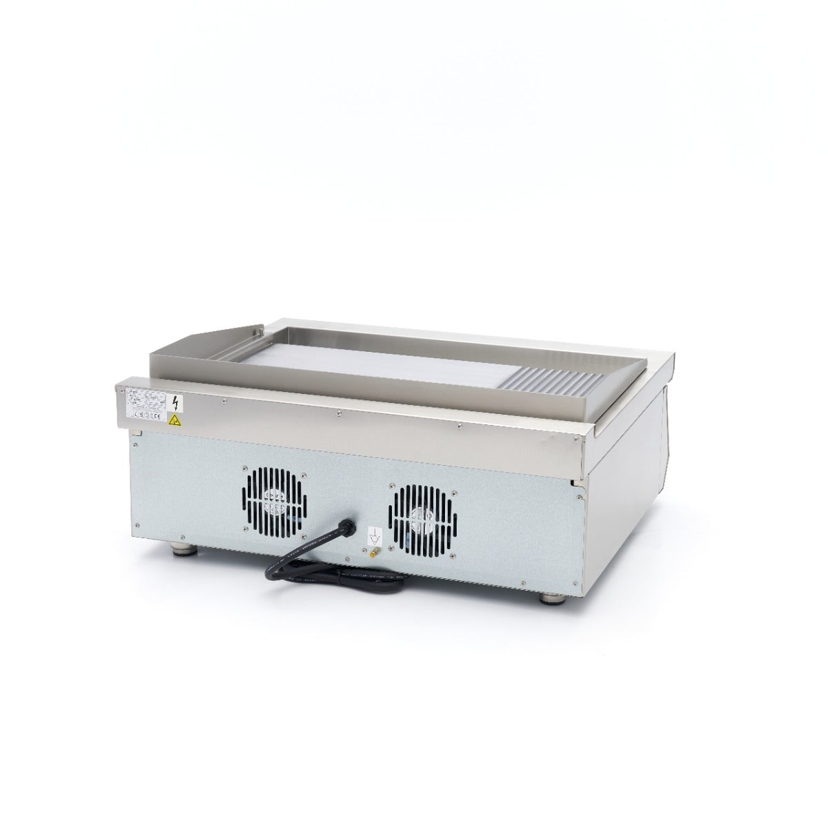 Fourchette de cuisson à induction Maxima 700, plancha double lisse et rainurée, 5000 W, idéale pour cuisiner divers plats.
