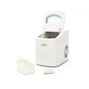 Machine à glaçons Maxima, capacité 10-12 kg/jour, glaçons creux, refroidissement par air, blanche, pour usage domestique ou professionnel