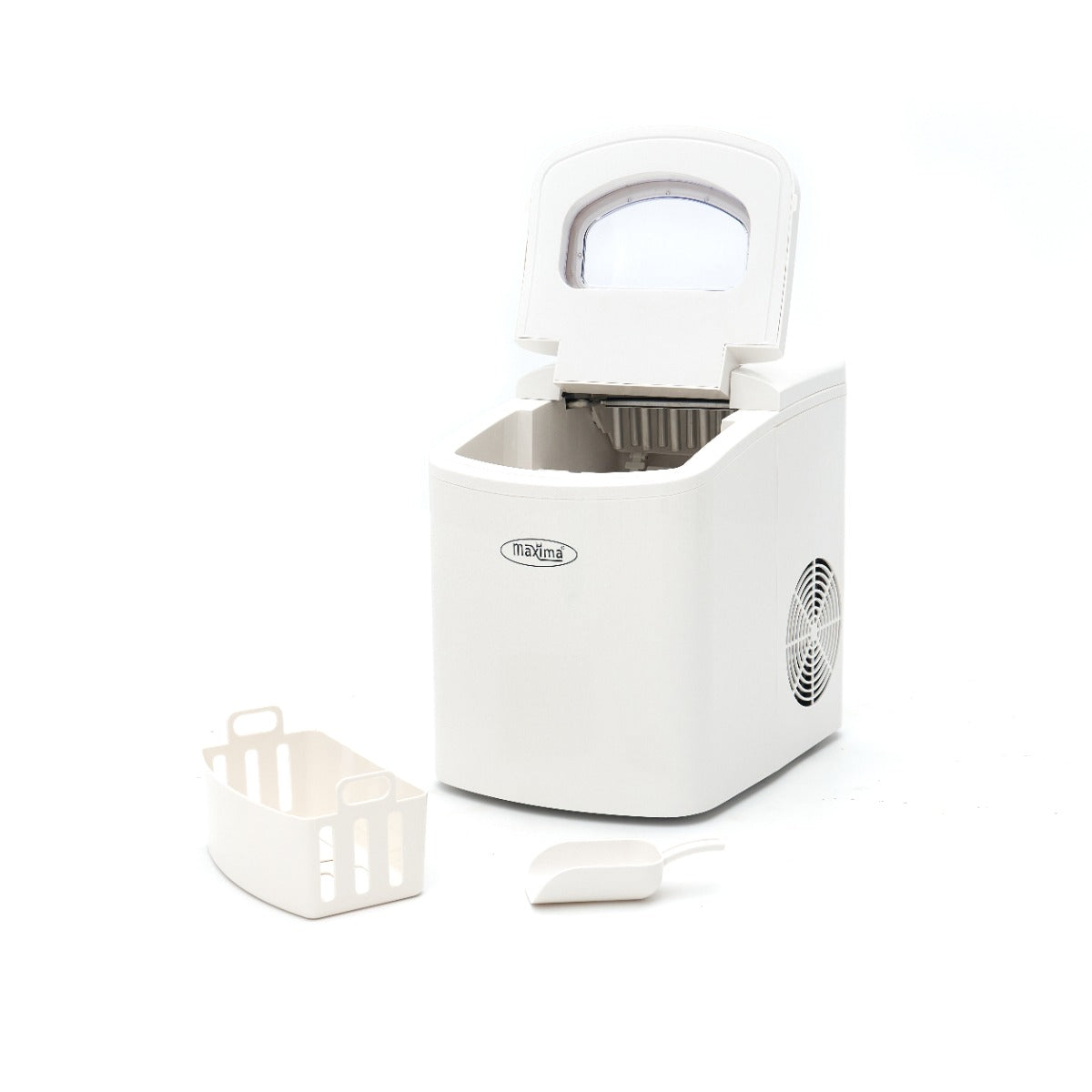 Machine à glaçons - 10-12 kg/jour - glaçons creux - refroidissement par air - blanc