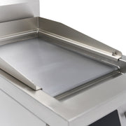 Fourchette de cuisson à induction Maxima 700, plancha à induction lisse de 5 000 W avec support, vue de face.