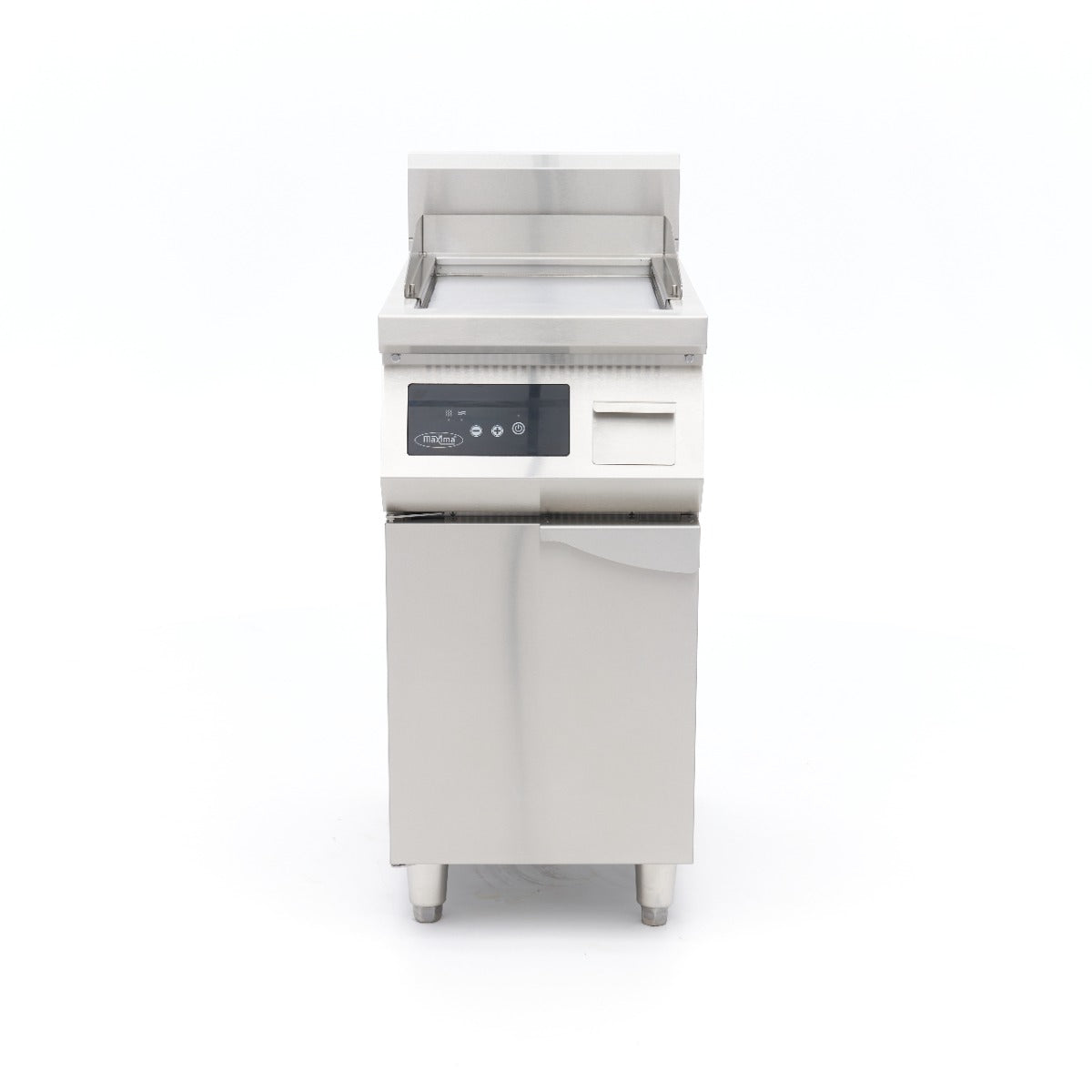 Fourchette de cuisson à induction Maxima 700, plancha lisse de 5 000 W avec support, visible sur l’image.