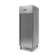 Congélateur - 400 L - 3 étagères réglables - acier inoxydable - sur roulettes