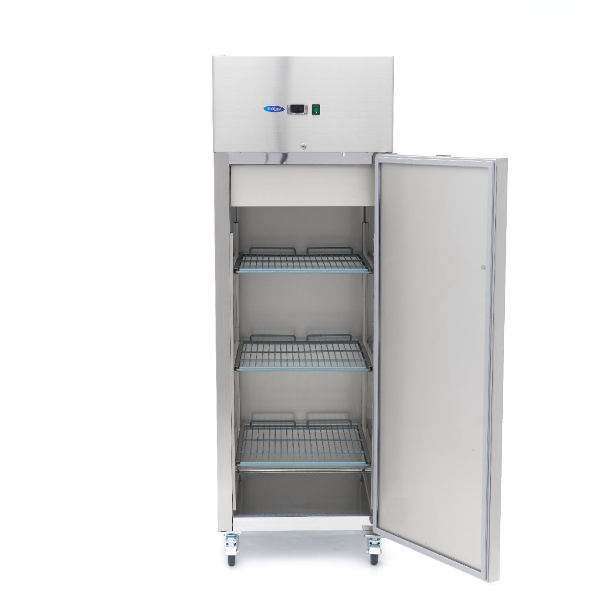 Congélateur - 600 L - 3 étagères réglables (2/1 GN) - acier inoxydable - sur roulettes