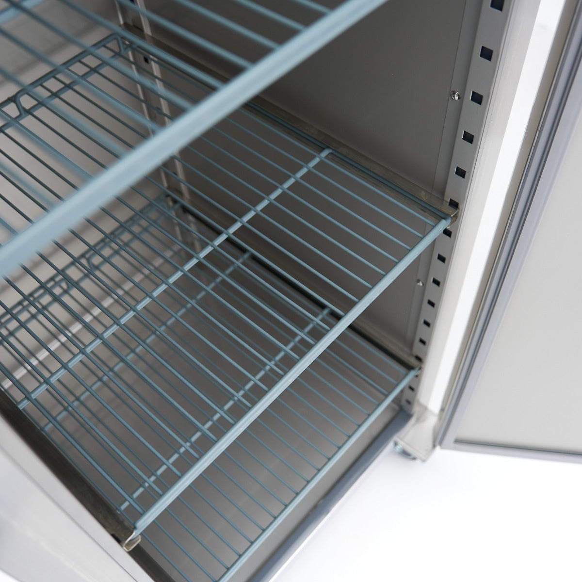 Congélateur - 400 L - 3 étagères réglables - acier inoxydable - sur roulettes