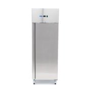 Congélateur - 400 L - 3 étagères réglables - acier inoxydable - sur roulettes