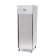 Congélateur - 400 L - 3 étagères réglables - acier inoxydable - sur roulettes