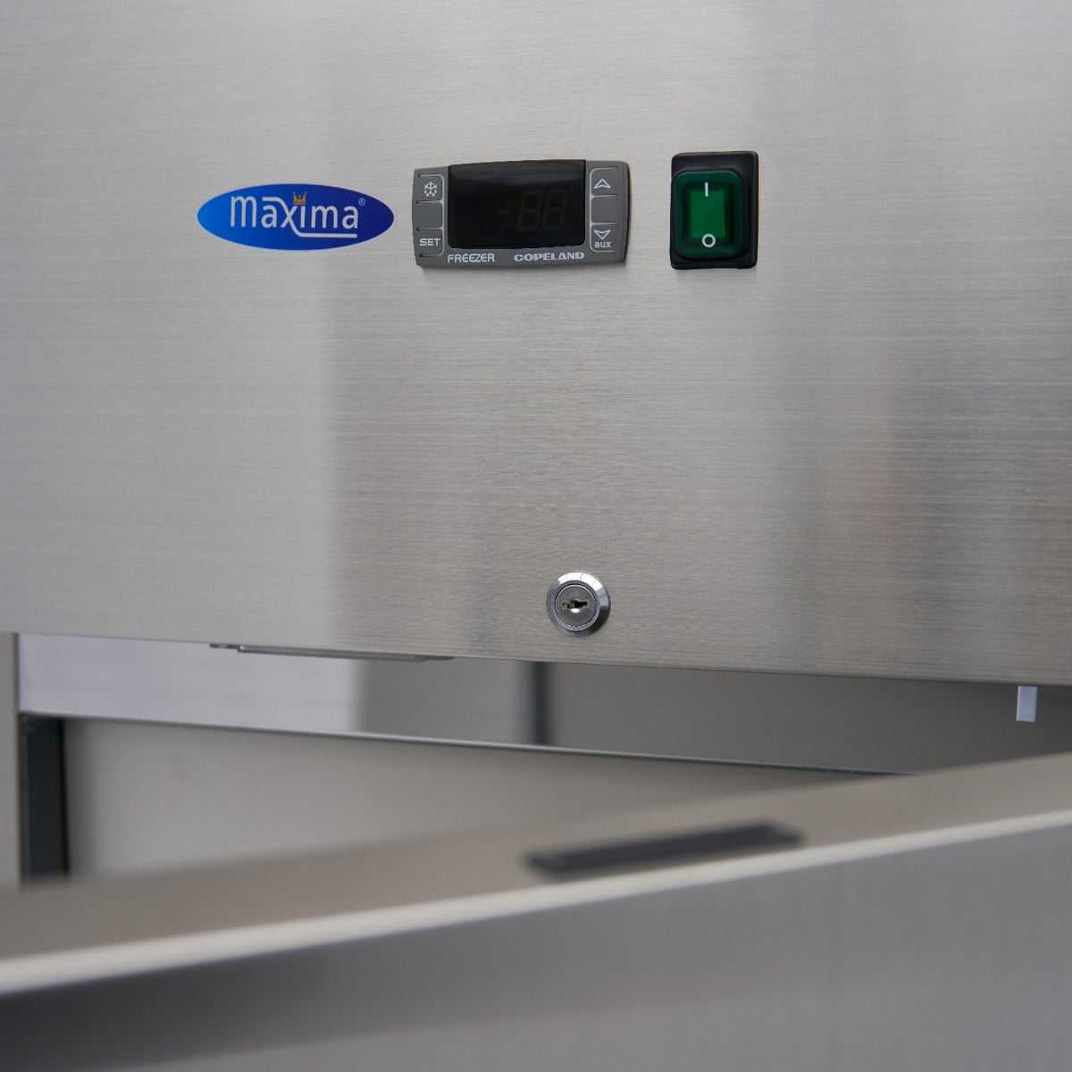 Congélateur - 400 L - 3 étagères réglables - acier inoxydable - sur roulettes