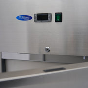Congélateur - 400 L - 3 étagères réglables - acier inoxydable - sur roulettes