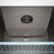 Réfrigérateur Maxima en acier inoxydable de 600 L avec 3 étagères réglables sur roulettes, modèle 2/1 GN.