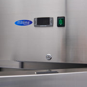 Réfrigérateur en acier inoxydable Maxima de 600 L avec 3 étagères réglables, sur roulettes, capacité 2/1 GN.