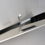 Réfrigérateur Maxima 2 portes en acier inoxydable, 800 L, 6 étagères réglables, sur roulettes, pour stockage alimentaire.