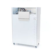 Réfrigérateur Maxima 2 portes en acier inoxydable, 800 L, 6 étagères réglables, sur roulettes, design moderne.