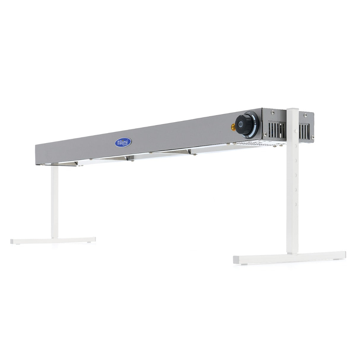Rampe chauffante Maxima de 107 cm, adaptée à une installation au plafond ou en pose libre, pour chauffage efficace.