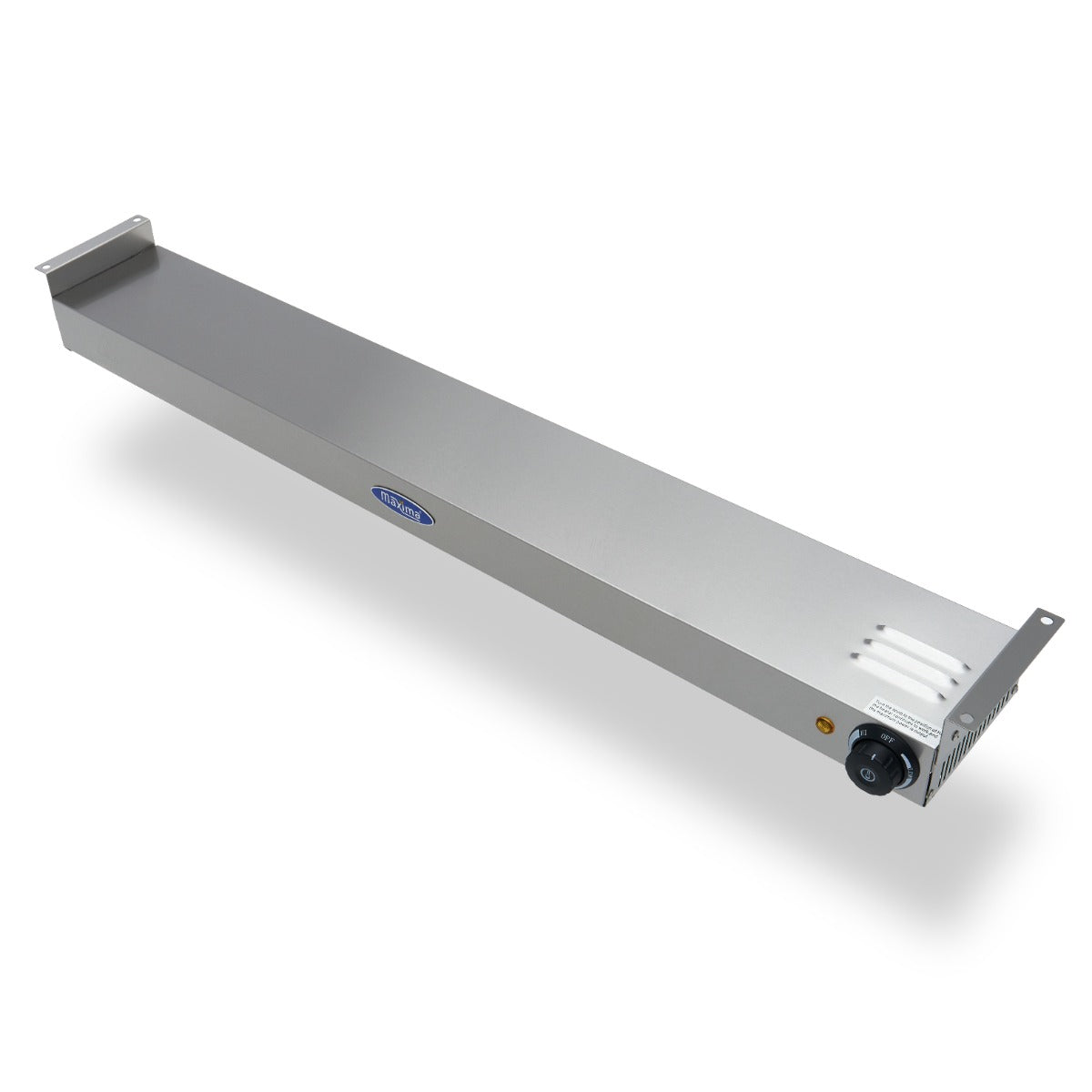 Rampe chauffante Maxima de 107 cm, lampe chauffante pour installation au plafond ou en pose libre, vue de face.