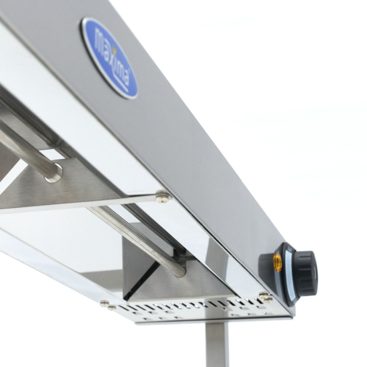 Rampe chauffante Maxima de 107 cm, idéale pour installation au plafond ou en pose libre, avec éclairage et chauffage intégrés.