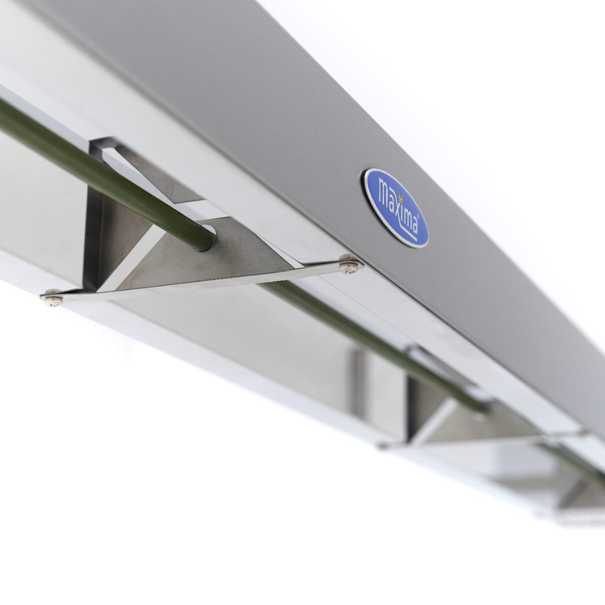 Rampe chauffante Maxima de 182 cm, lampe chauffante adaptée à une installation au plafond ou en pose libre, vue de face.
