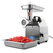 Hachoir à viande Maxima pour broyer jusqu'à 120 kg/h, appareil robuste avec lame en acier inoxydable.