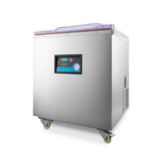 Machine à emballer sous vide Maxima, chambre de 70 cm avec joint, dimensions W72 x D61 x H21,5 cm, pour emballages alimentaires.