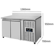 Refrigerated Comptoir - 2 portes - 1360x700x850mm - Unninox - image 2