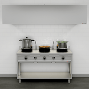 Wokstove | gaz wok stove - 3x15 kW - 3 cooking zone - Unninox - image 7
