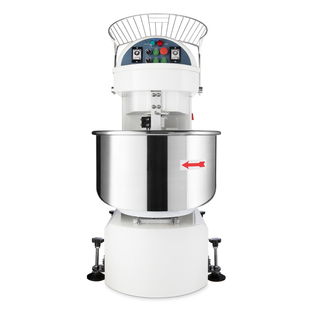 Pétrin à spirale Maxima, machine à pâte de 130 L, 80 kg, 2 vitesses, en acier inoxydable, connecté à une prise électrique 400V.