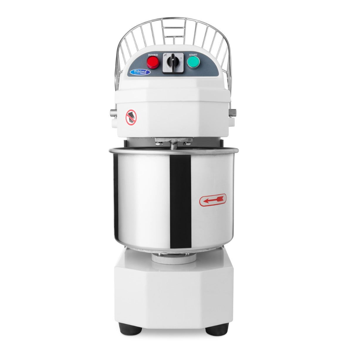Pétrin à spirale Maxima de 10 L pour pétrir jusqu'à 6 kg de pâte, machine à pâte professionnelle en acier inoxydable.