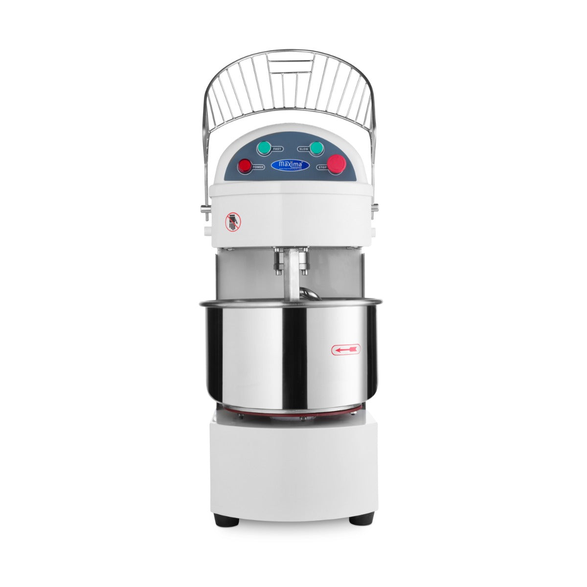 Pétrin à spirale Maxima 20 L pour pétrir jusqu'à 13 kg de pâte, avec 2 vitesses, dans un environnement industriel.