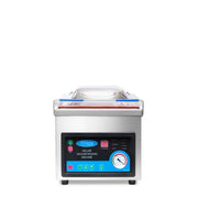 Machine à emballer sous vide Maxima avec joint de 26 cm, chambre de 28 x 38,5 x 9 cm pour emballage alimentaire.