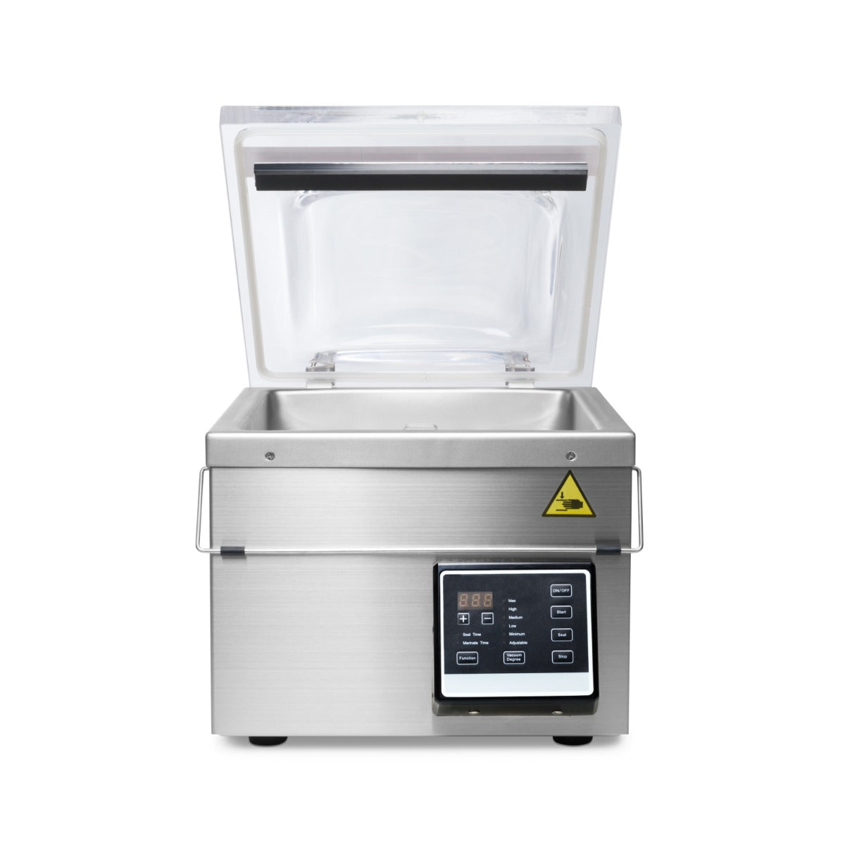 Machine à emballer sous vide Maxima avec joint de 29 cm, chambre de 35x30x11 cm, pour une conservation optimale.