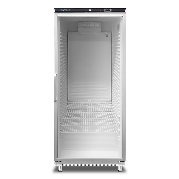 Refrigerator | 630L | White + Glass | +2°C/+8°C | Ventilated | 775 x 735 x 1920 mm - Unninox