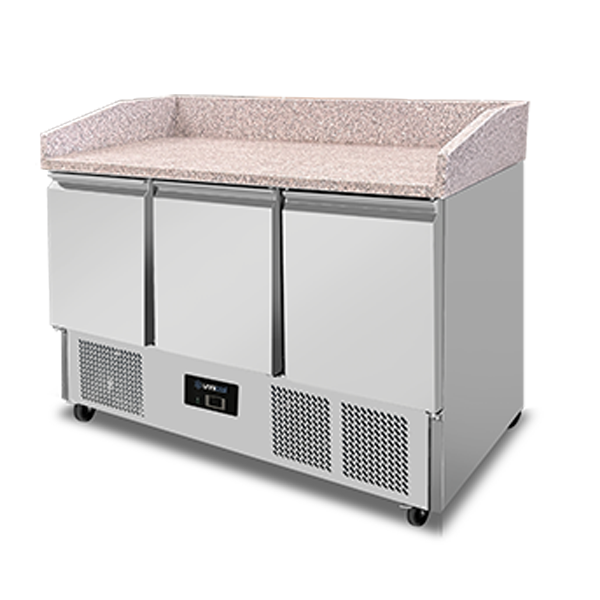 Pizza workbench | 350 L | 3 portes (1/1 GN) | +2 °C to +8 °C - Unninox - image 2