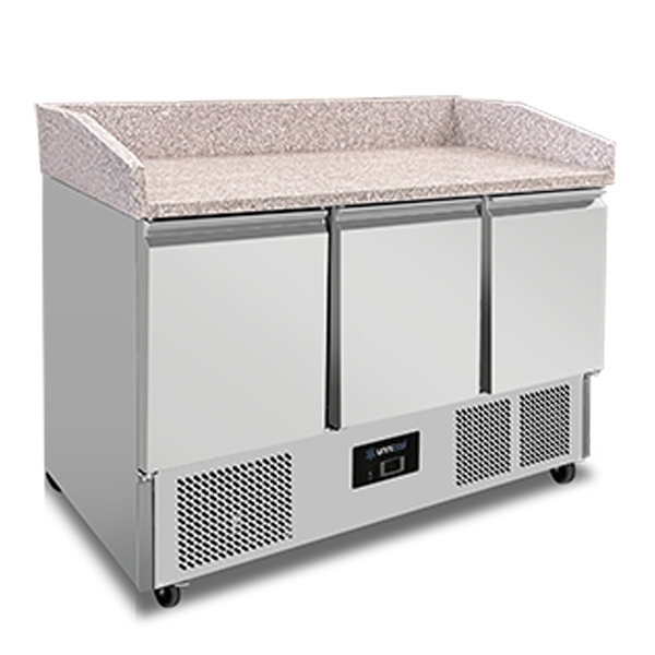 Pizza workbench | 350 L | 3 portes (1/1 GN) | +2 °C to +8 °C - Unninox - image 3