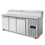 Saladette | 3 portes (1/1 GN) | Top 8× 1/3 GN | +2°C to +8°C | Froid ventilé | Flip Lids - Unninox - image 3