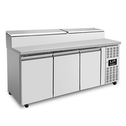 Saladette | 3 portes (1/1 GN) | Top 8× 1/3 GN | +2°C to +8°C | Froid ventilé | Flip Lids - Unninox - image 2