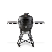 Kamado barbecue Maxima premium de 22 pouces avec couvercle en céramique et grille de cuisson en acier, prêt à cuisiner.