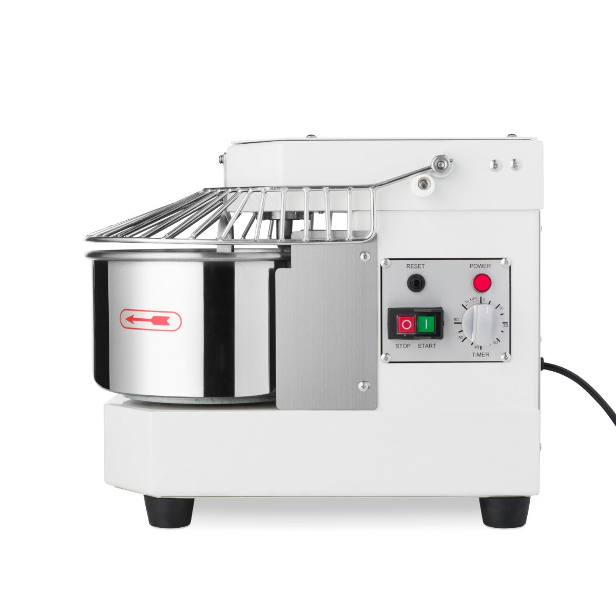 Pétrin à spirale Maxima blanc, capacité de 8 L, pour pétrir jusqu'à 4,5 kg de pâte, machine de boulangerie professionnelle