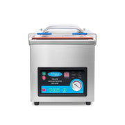 Machine à emballer sous vide Maxima avec joint de 30 cm dans chambre de 37x18,5 cm, idéale pour emballages alimentaires.