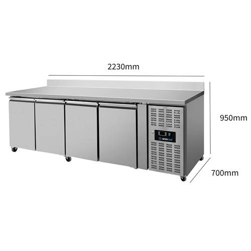 Refrigerated Comptoir – 4 portes – 2230x700x850mm - Unninox - image 2