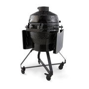 Gril kamado Maxima de 18 pouces, barbecue en céramique premium avec couvercle, poignées en acier, prêt à cuisiner.