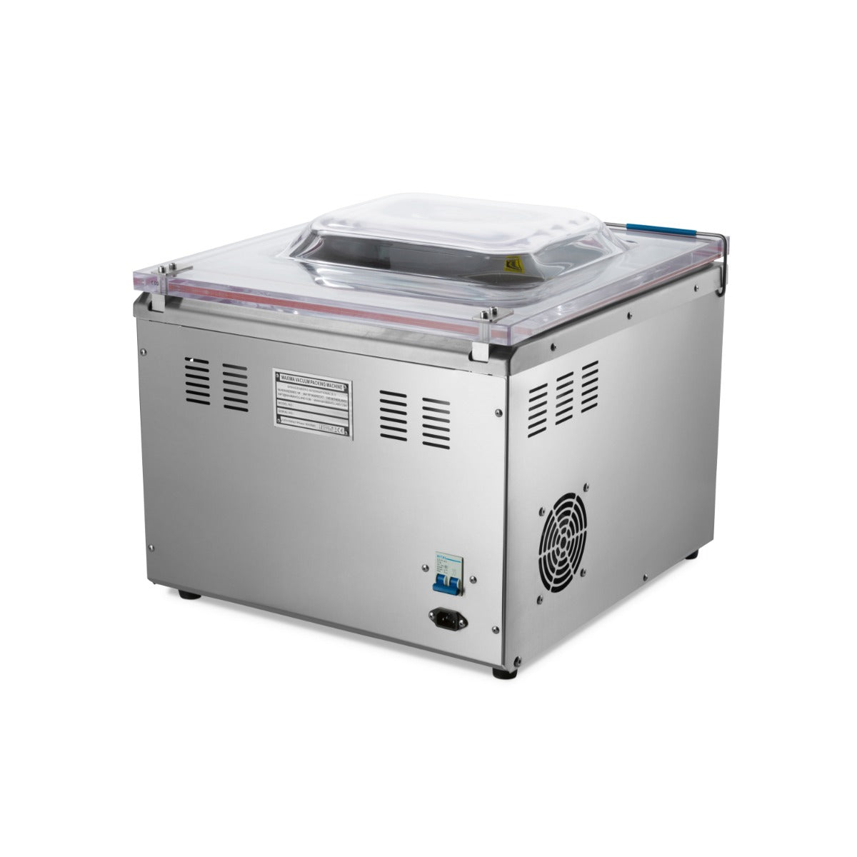 Machine à emballer sous vide Maxima avec joint de 44 cm et chambre compacte pour emballage alimentaire.