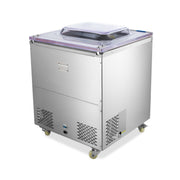 Machine à emballer sous vide Maxima avec joint de 70 cm, chambre de 72x61x21,5 cm pour emballages alimentaires.