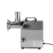 Hachoir à viande Maxima, broyeur électrique robuste pour traiter jusqu'à 220 kg/h, avec lame en acier et tube d'alimentation.