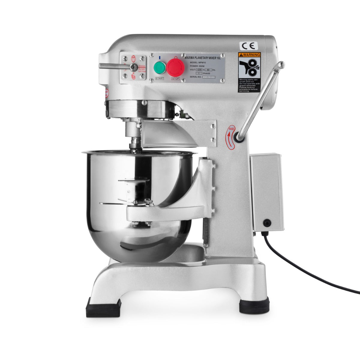Mixer planétaire - 10 L - jusqu'à 5 kg de pâte - 3 vitesses