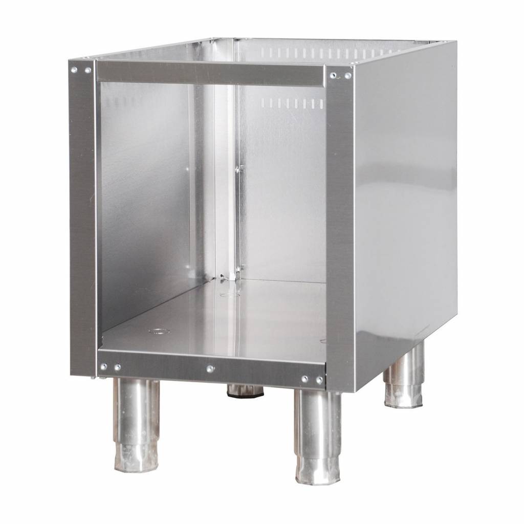 Support robuste pour unité simple de la ligne de cuisson 700 Maxima, profondeur 70 cm, ouvert, vue de face.