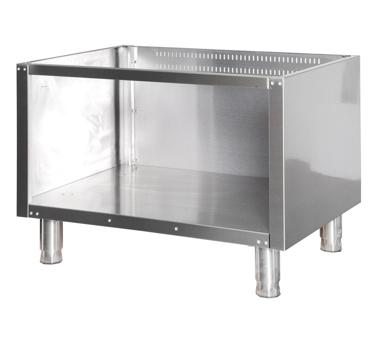 Support double premium pour unité de cuisson Ligne 900 Maxima, profondeur 90 cm, ouvert, structure solide en métal.